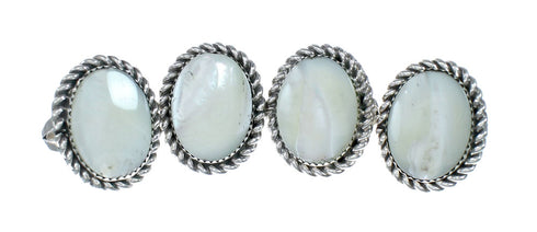 Mother of Pearl Navajo Sterling Silver Ring Size 7-1/4 SN20246